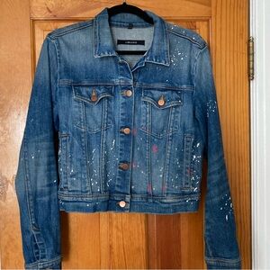 J Brand splatter paint Denim Jacket